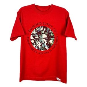 Diamond Supply Co. Red T Shirt Streetwear